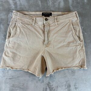 American Eagle Outfitters Flex Distressed Mn’s Cargo Beige Shorts Sz 31